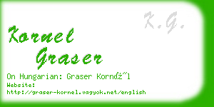 kornel graser business card